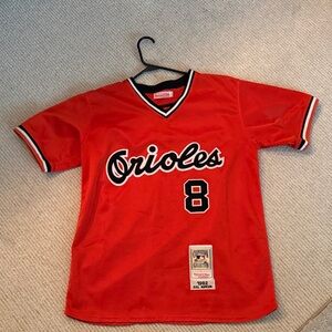 Mitchell & Ness Kids Orange Orioles Jersey